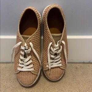 Sezane Maël Trainers Woven Straw - Size 11